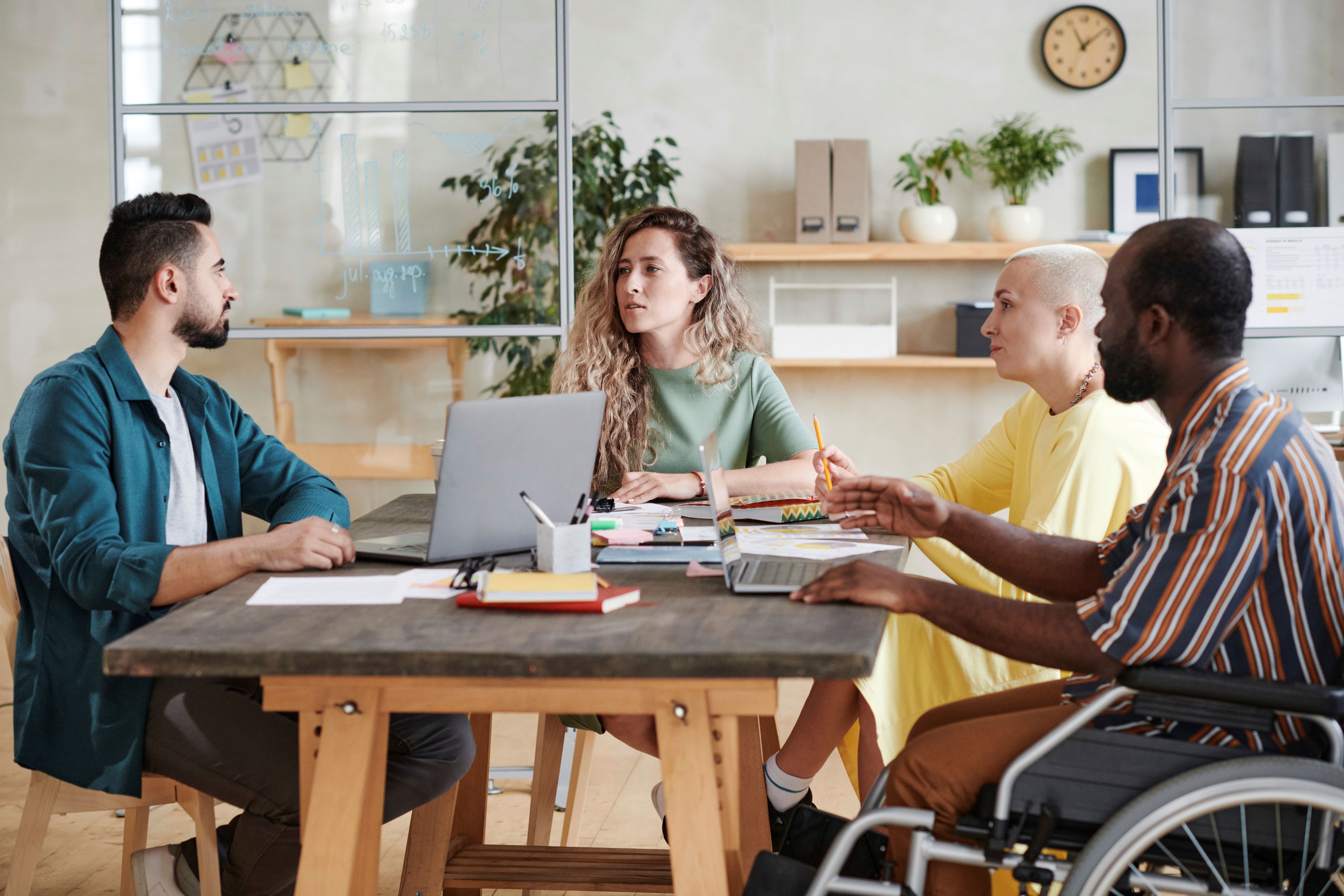 group of people working together